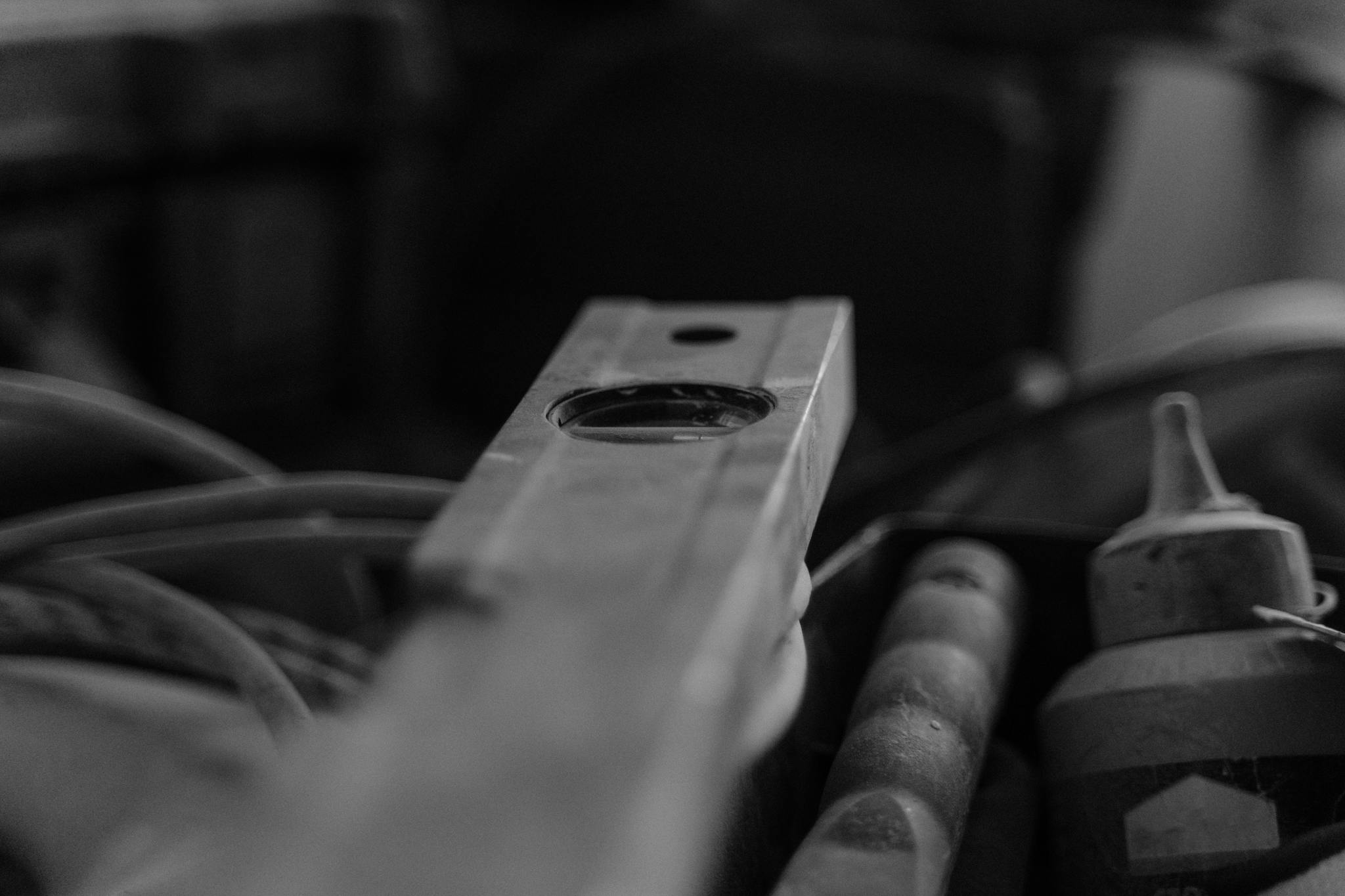gray scale photo of a device